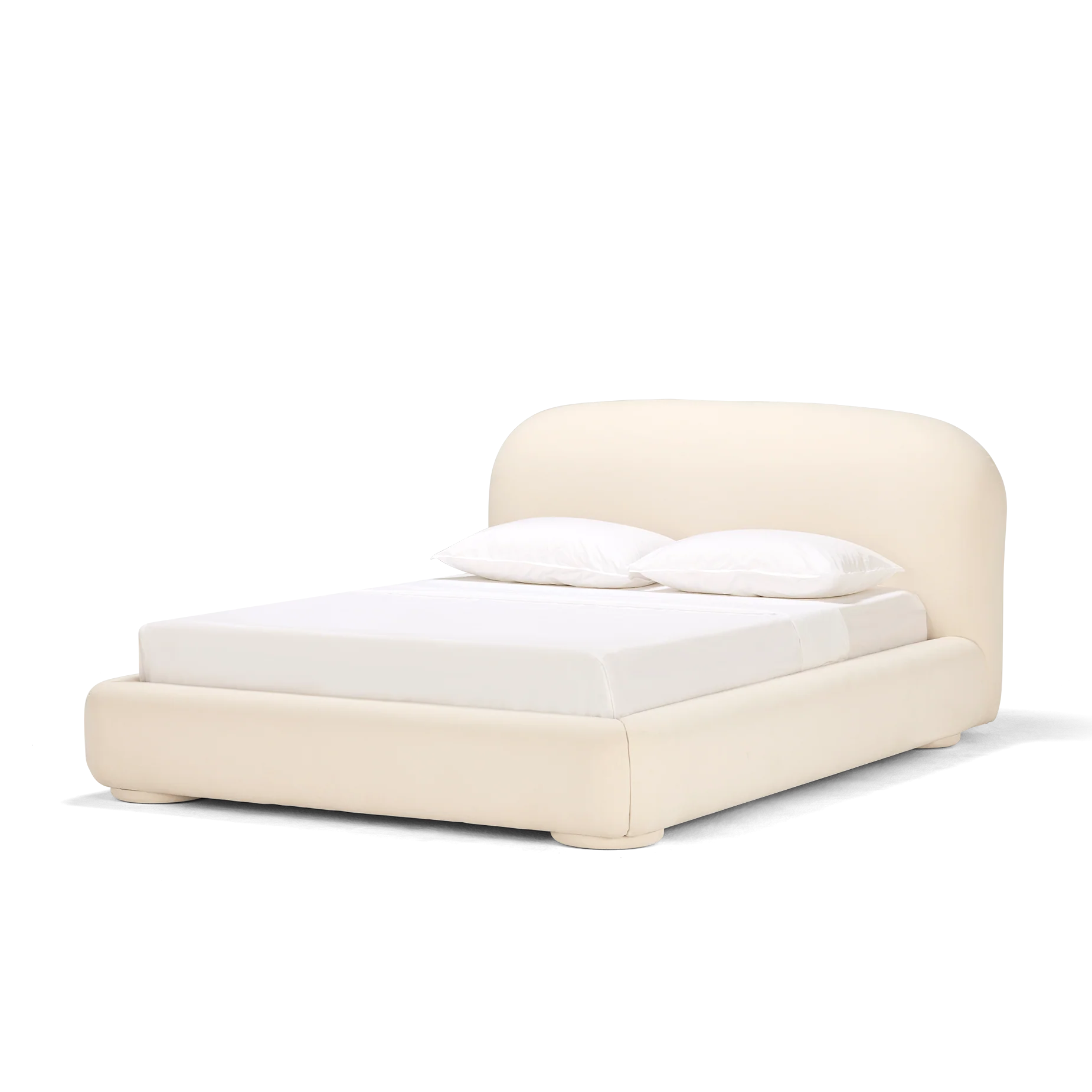 Lull Queen Upholstered Bed - Hamptons Oak