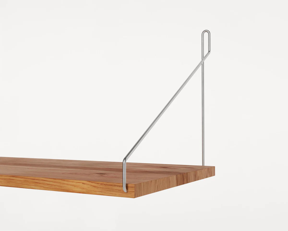 Single Shelf | D27 W60 | Natural Oak / Stainless Steel