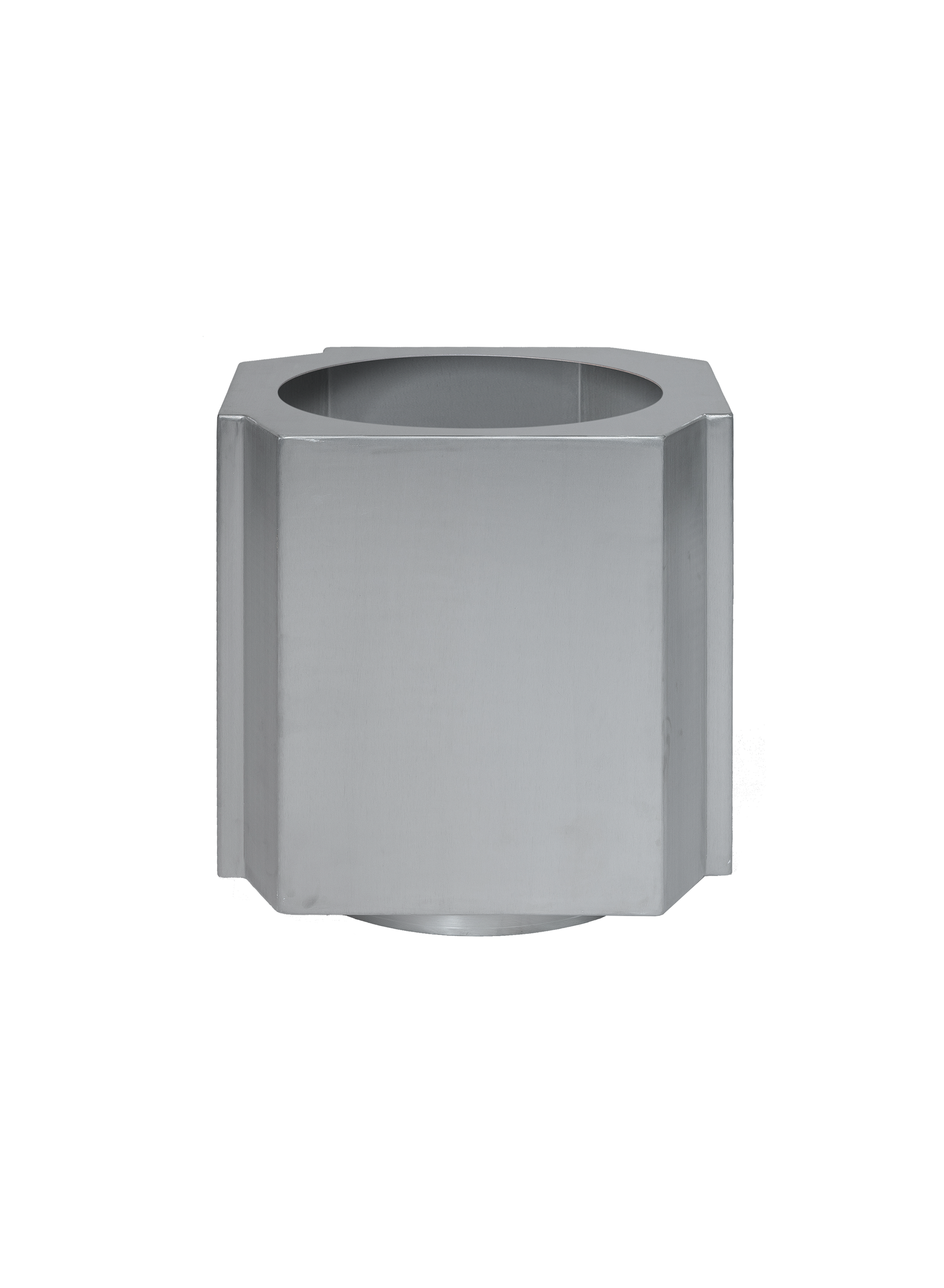 Funki Pot Large - Brushed Aluminium