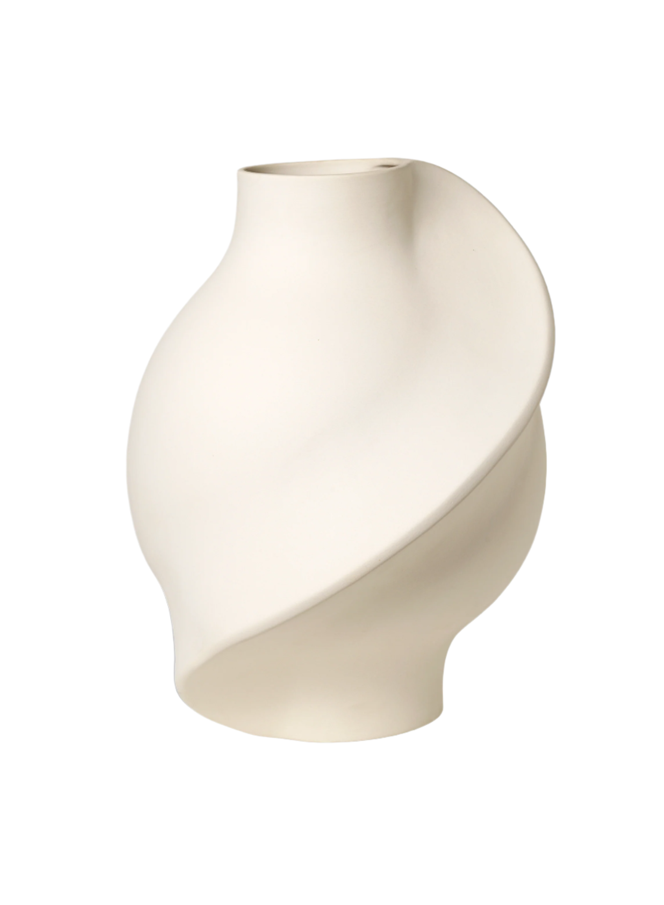 Ceramic Pirout Vase 02 - Raw White