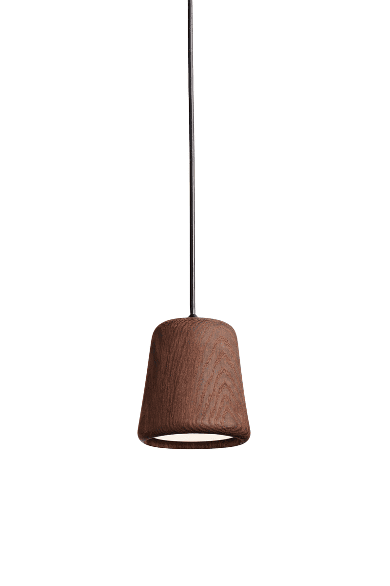 Material Pendant - Smoked Oak w. Black Fitting