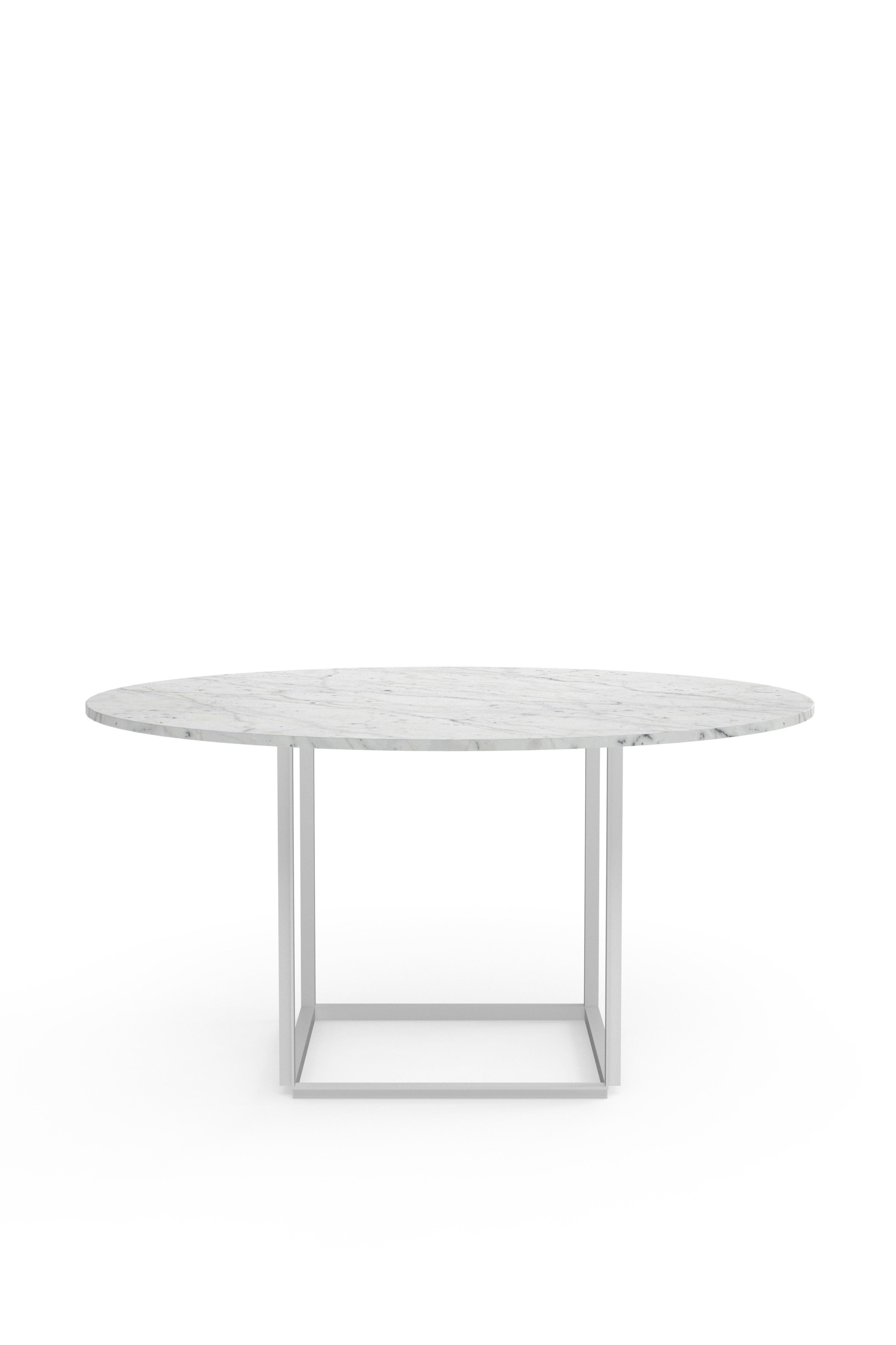 Florence Dining Table 145 cm - White Carrera Marble