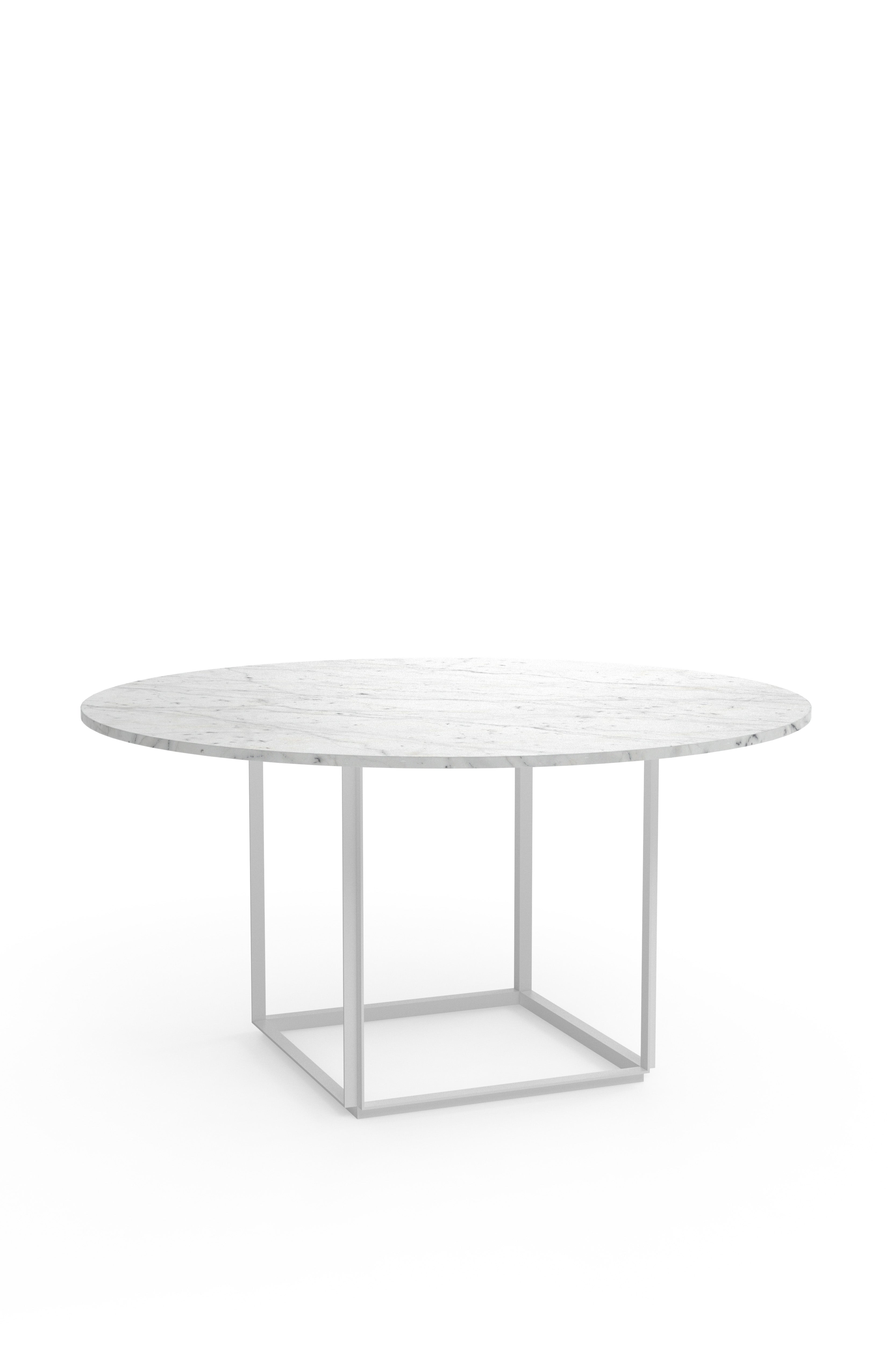 Florence Dining Table 145 cm - White Carrera Marble