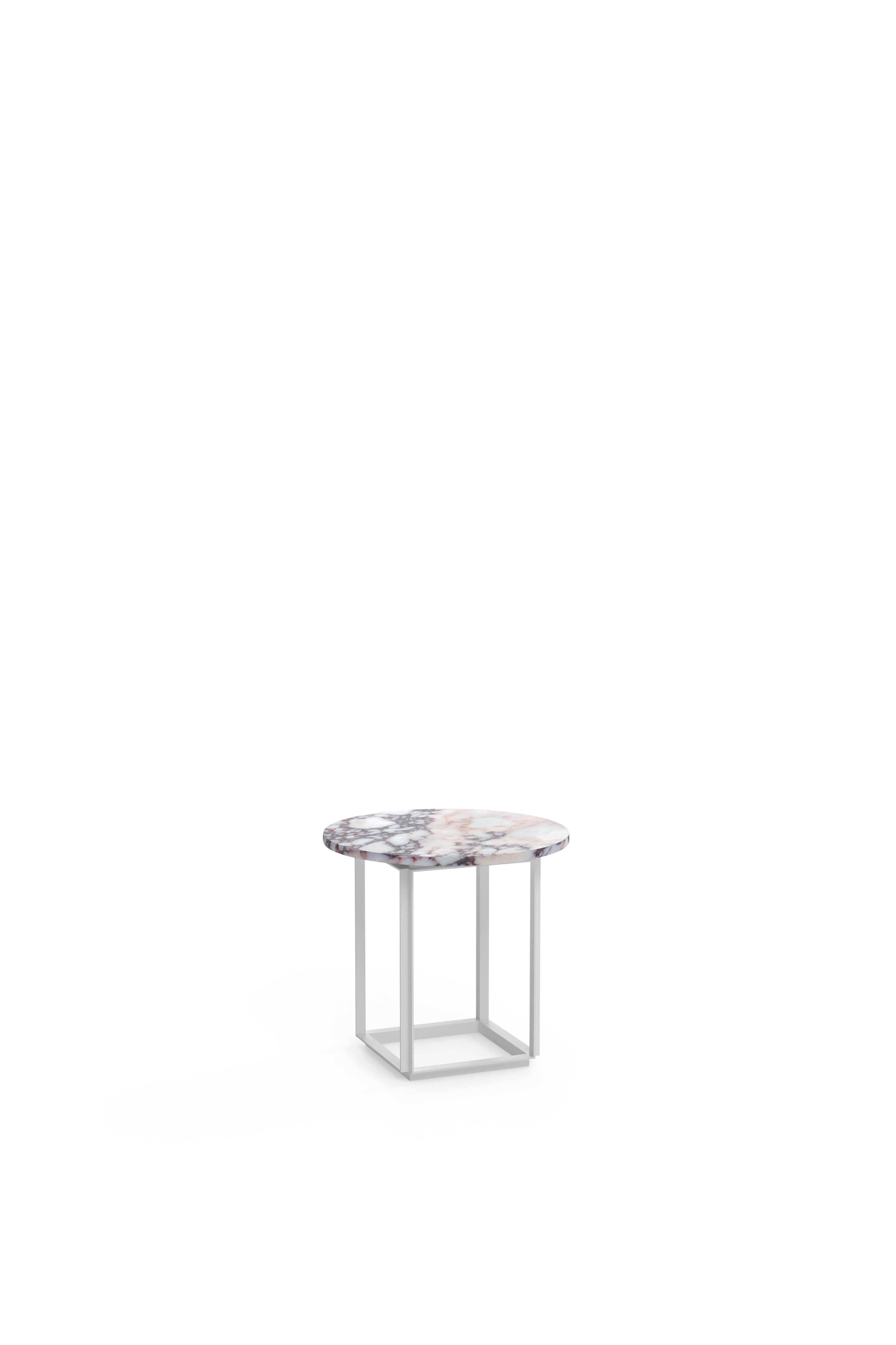 Florence Side Table - White Viola Marble